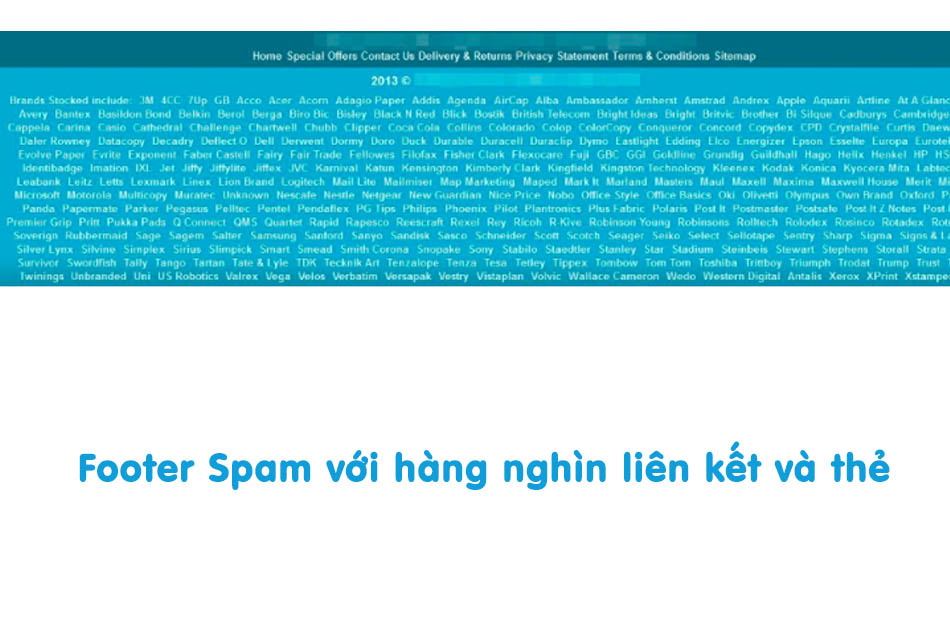 Footer spam 