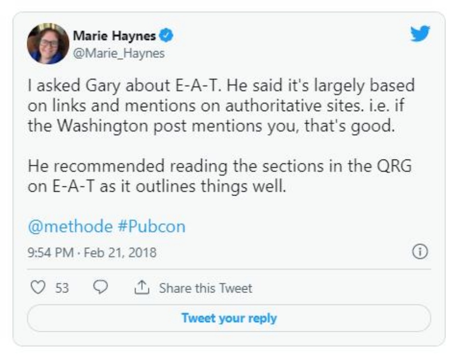 Gary Illyes của Google đã giải thích tại Pubcon vào năm 2017
