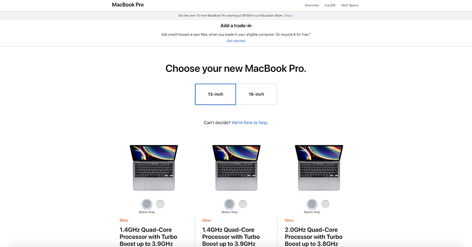 Kết quả khác xếp ngay dưới đây là trang “Mua Macbook Pro”
