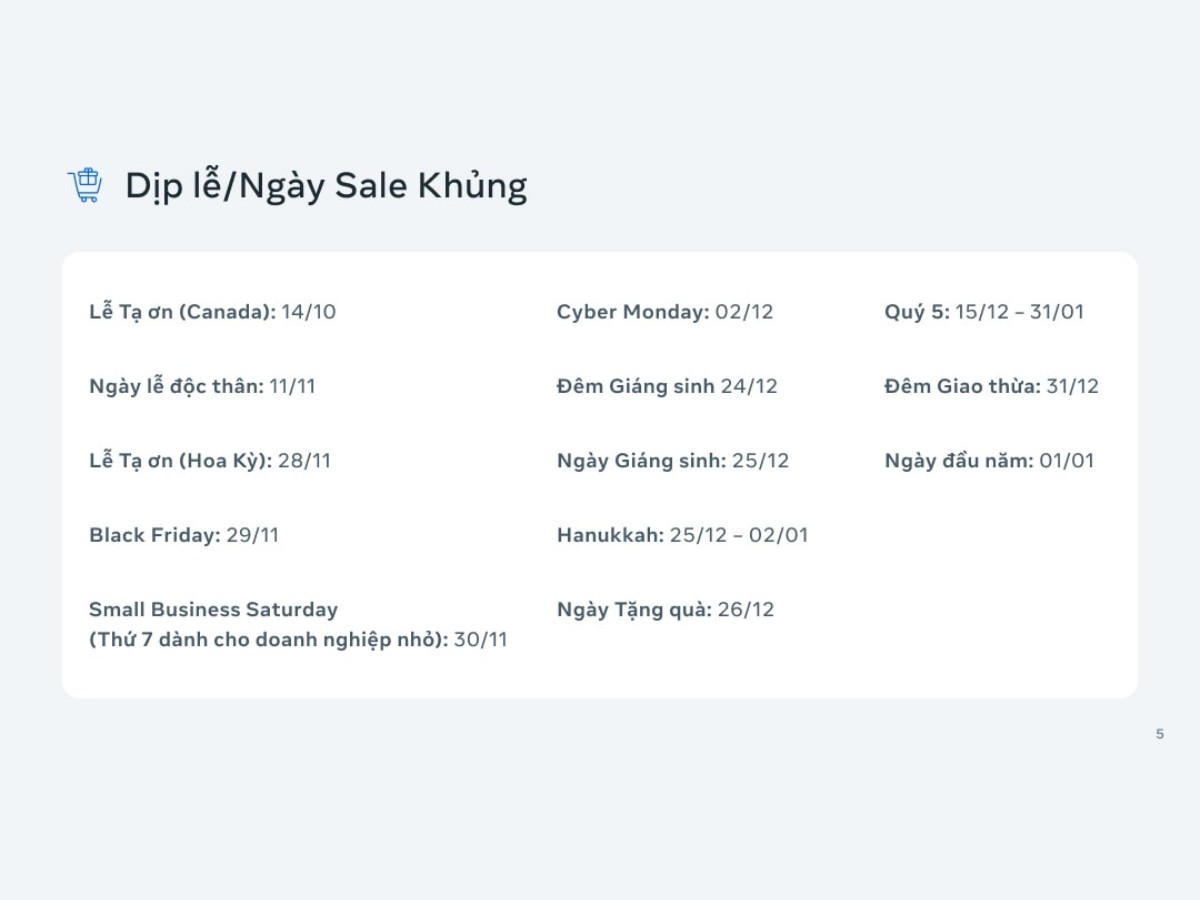 Cẩm nang của Meta để đẩy mạnh hiệu quả dịp lễ