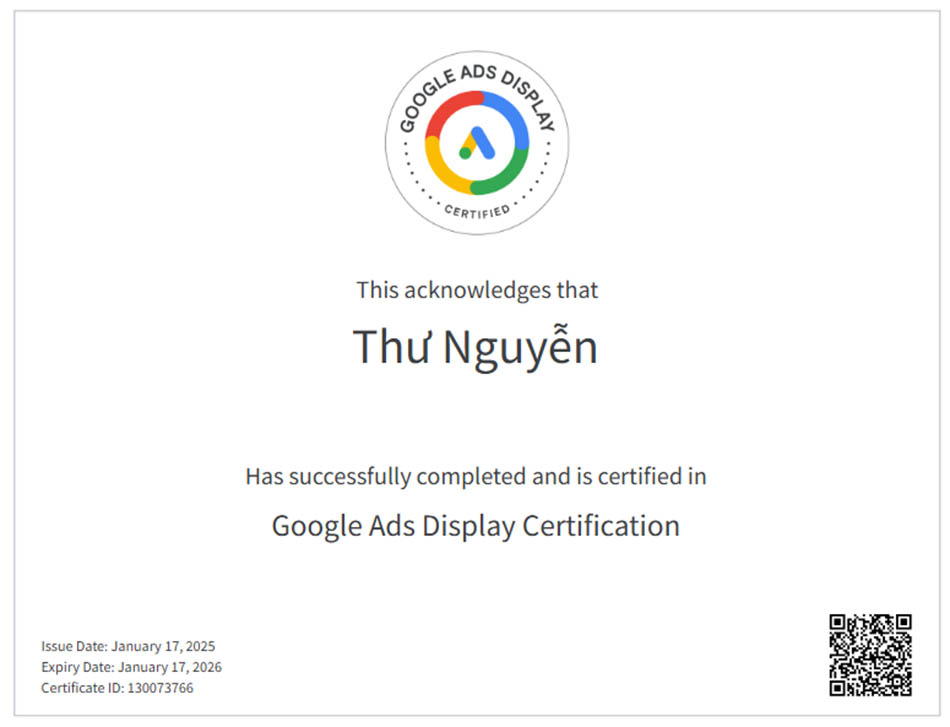 Google Ads Display Certification