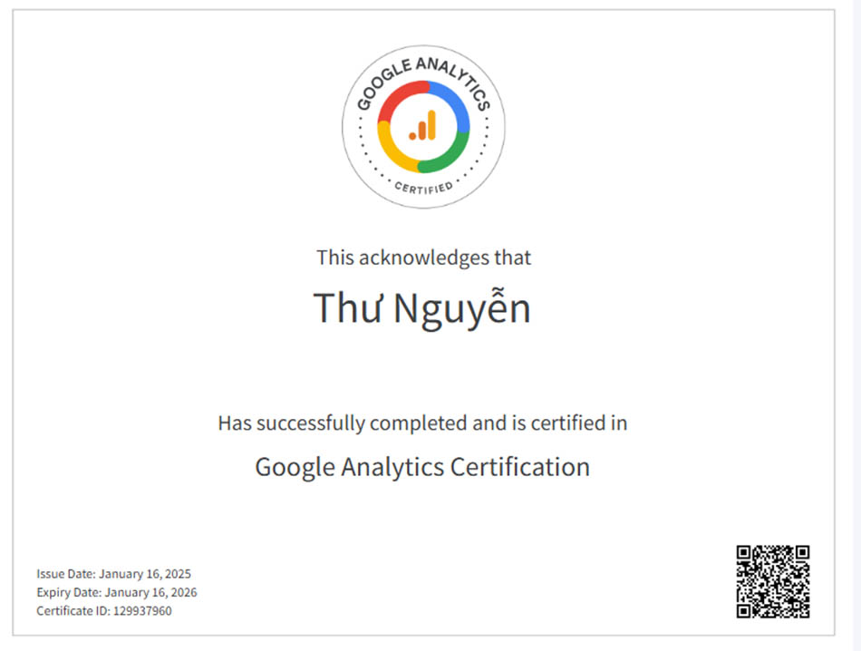 Google Analytics Certification